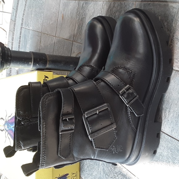 FLY LONDON JEDA COMBAT BOOTS - Picture 4 of 12